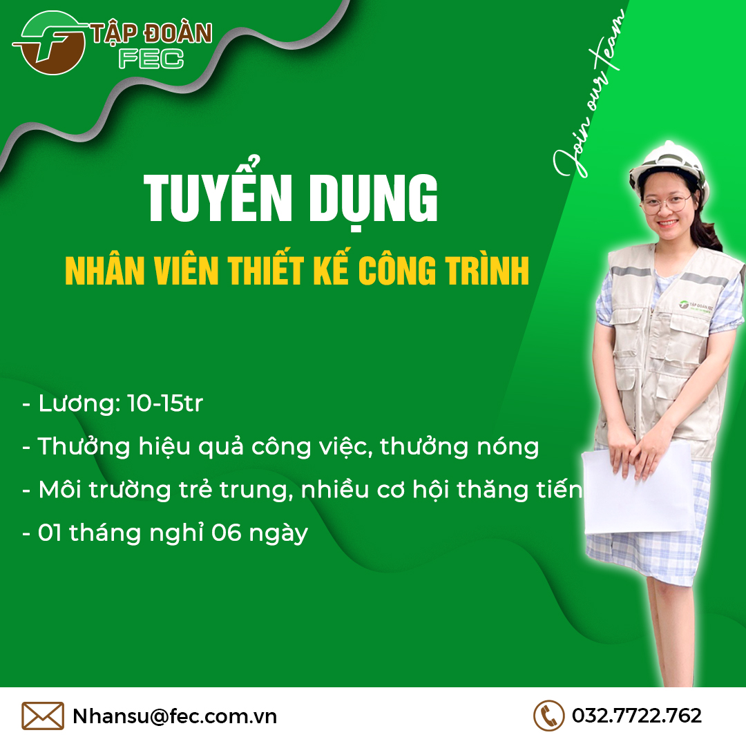 Hình ảnh tin tức TUYỂN DỤNG NHÂN VIÊN THIẾT KẾ CÔNG TRÌNH